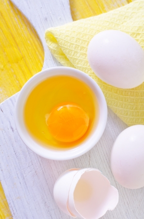 raw eggsの写真素材