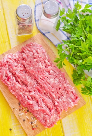 minced meat with spiceの写真素材