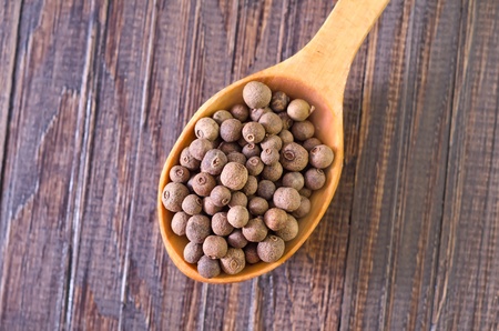 pepper in spoonの写真素材