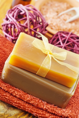 salt and soapの写真素材