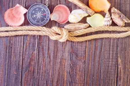 shell and compassの写真素材