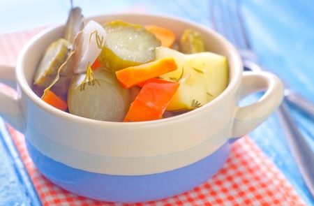 marinated vegetablesの写真素材