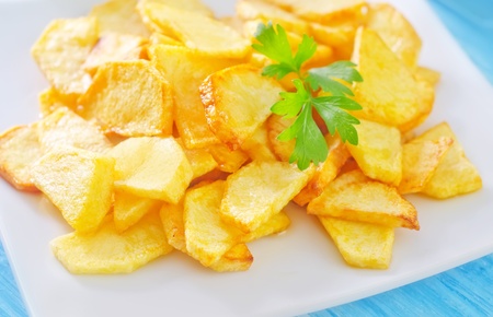 fried potatoの写真素材