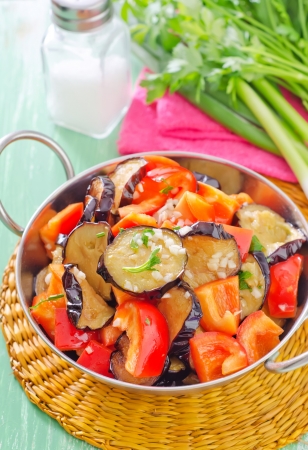 fried vegetablesの写真素材