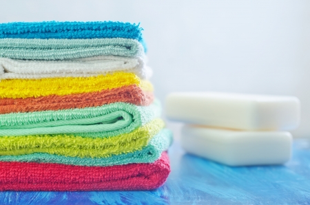 color towelsの写真素材