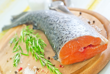 raw fishの写真素材