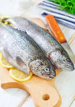 raw fishの写真素材