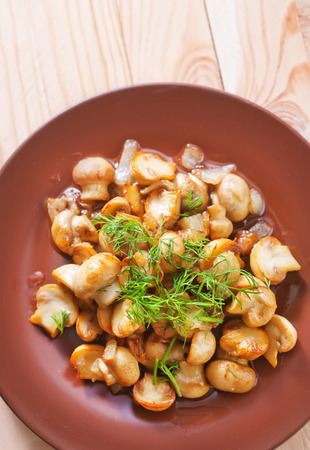 fried mushroomsの写真素材