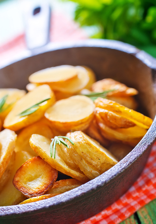 fried potatoの写真素材