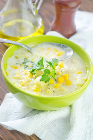corn soupの写真素材