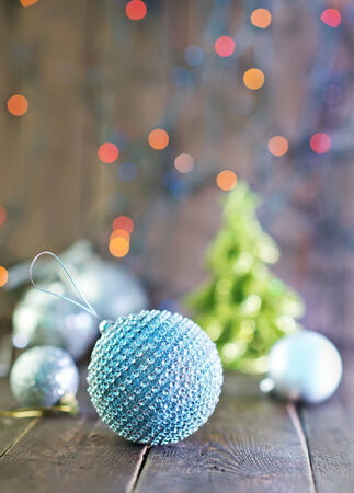 christmas decoration on a table, decoration for christmas treeの写真素材