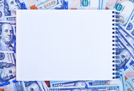 dollars on the wooden table, dollar backgroundの写真素材