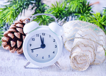 christmas decoration on the white table, christmas background