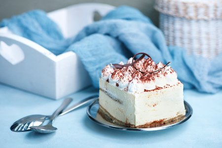 Desert  from mascarpone cheese and cocoa. Tiramisuの写真素材