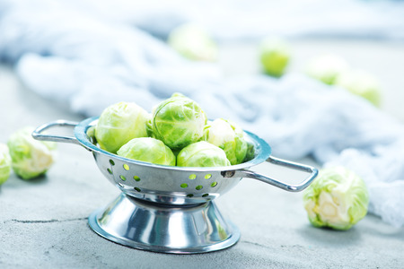 brussel sprouts on a table, stock photoの写真素材