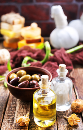 spa objects on a tableの写真素材