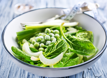 greenfood in whote bowl, diet menu, stock photoの写真素材