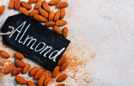 almond on a table, helthy food, stock photoの写真素材
