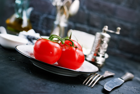 fresh ingredients for greek salad, vegetables and cheese for saladの写真素材