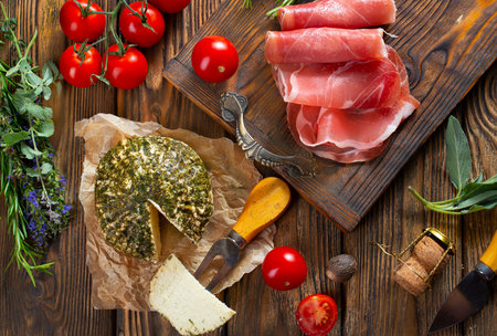 cottage wiyj fresh peach in metal bowlの写真素材