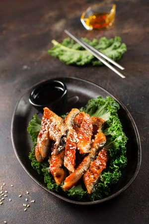ingredients for salad, vegetable salad in bowlの写真素材