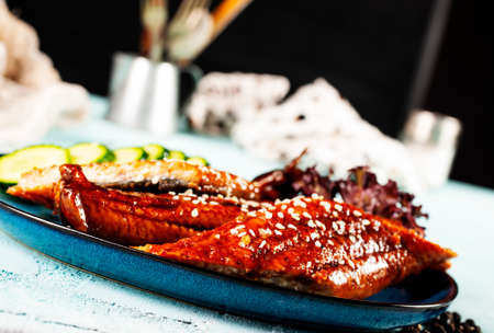 roasted eel with sause. Kabayaki.Japanese food.の写真素材