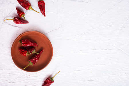 Assortment of chili peppersの写真素材