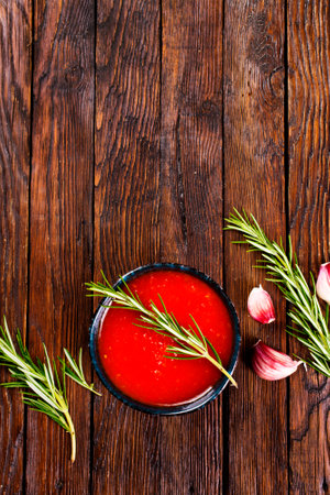 Tomato sauce with spiceの写真素材