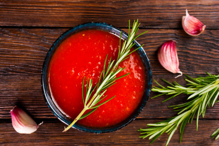 Tomato sauce with spiceの写真素材