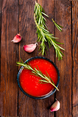 Tomato sauce with spiceの写真素材