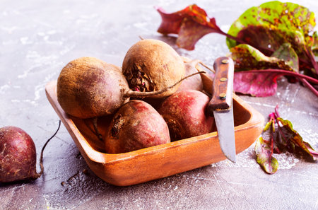 Fresh organic beets just picked from the garden