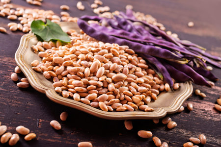 dried beans texture. Food background. Close up. Bean background and textured.