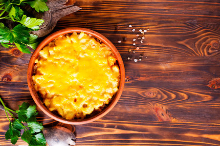 baked potatoes with cream and cheese