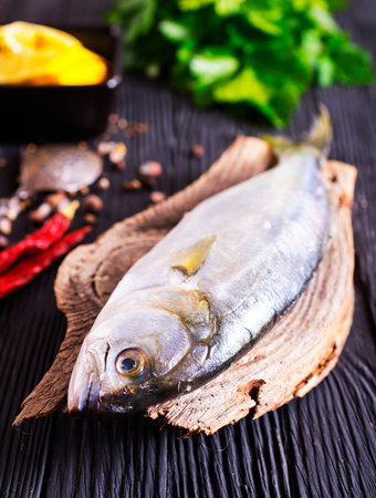 raw fish with aroma spice