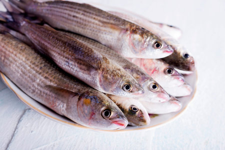raw fish with spice for cooking