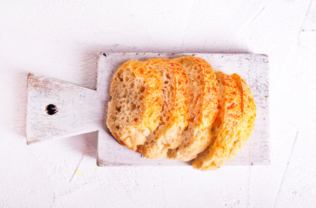 slice of bread on a cutting board