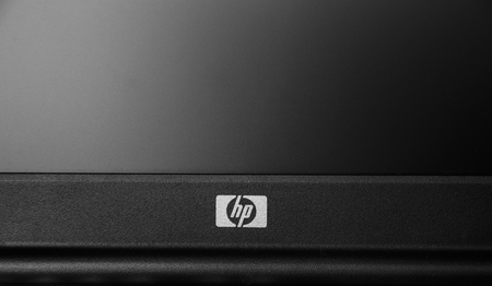 December, 27 2014, Baku Azerbaijan. HP laptop screen closeupのeditorial素材