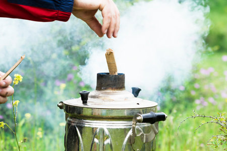 Boiling samovar