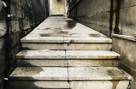Stairs at urban courtyardの写真素材