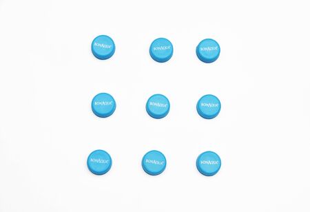 February 3, 2015, Baku Azerbaijan. Covers of sparkling water Bonaquaのeditorial素材