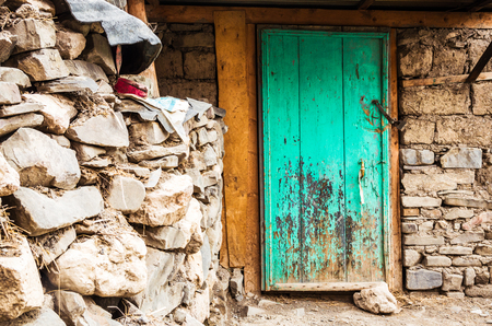 Door to the vault in the villageの写真素材