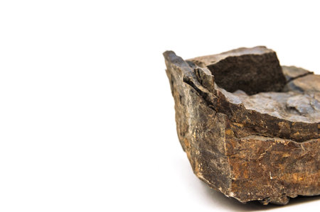 Piece of rock isolated on white background