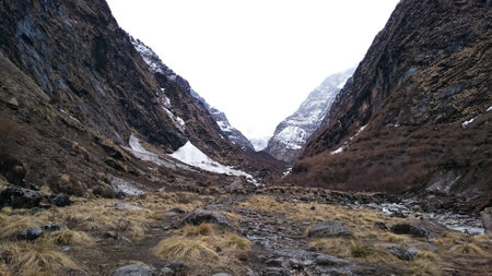 trekking in nepalの写真素材