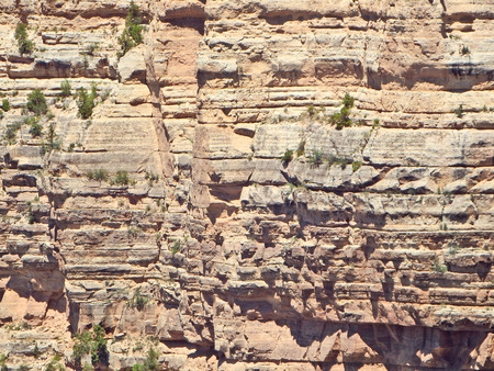 Abstract image of rocks in a cliff wall of the Grand Canyon in Arizona.の写真素材