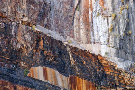 Natural abstract image of colorful rocks found on the Apache Trail west of Roosevelt Lake in Arizona.の写真素材