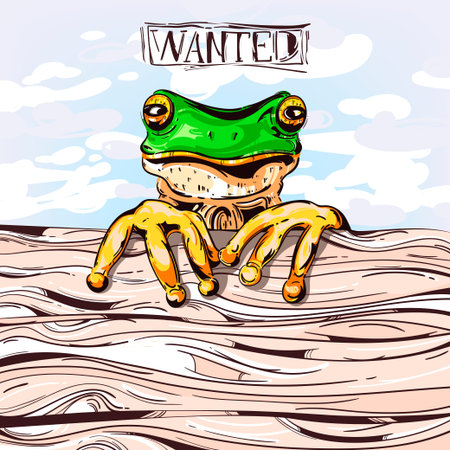 Crazy frog. Vector.のイラスト素材