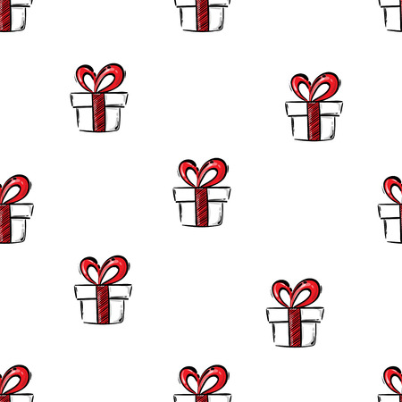 Abstract vector illustration with gifts. Seamless pattern for your designのイラスト素材