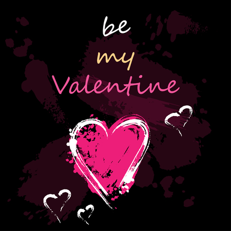 Abstract illustration with heart. Vector background for Valentine's Day. Illustration for your design greeting cards, posters, banners, flyers, labels.のイラスト素材