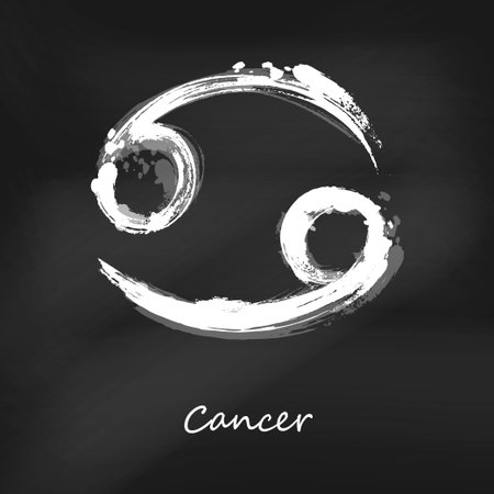 Abstract illustration of the zodiac sign Cancer. Zodiac icon. Astrology.のイラスト素材