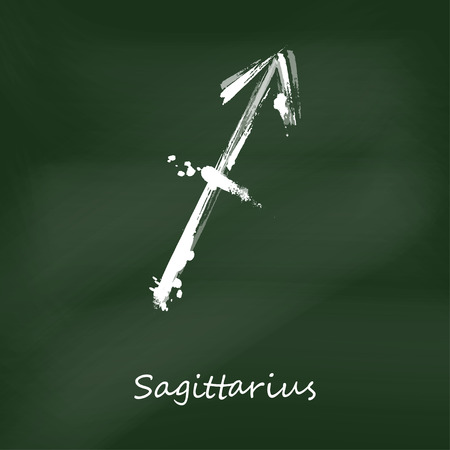 Abstract illustration of the zodiac sign Sagittarius. Zodiac icon. Astrology.のイラスト素材